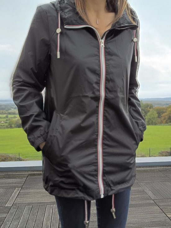 Laura Jo - Imperméabn le mi-long mi-saisocouleur noir