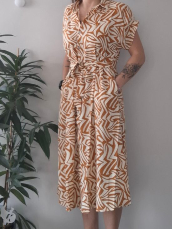 Robes longues à motifs orangés