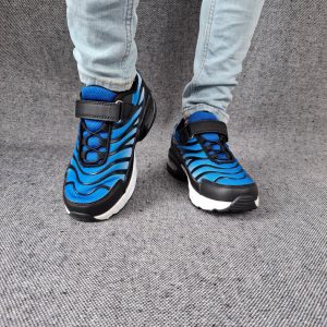 Chaussures baskets bleus et noires style TN requins - Enfant (garçon)