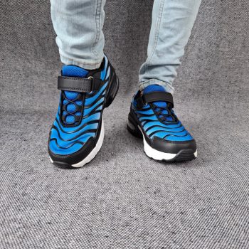 Chaussures baskets bleus et noires style TN requins - Enfant (garçon)