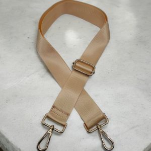 Bandoulière sangle large de couleur beige