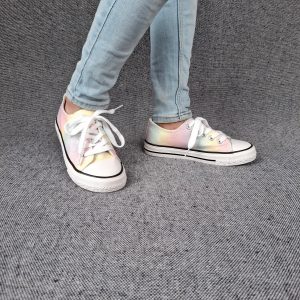Chaussures baskets en toile pastel multicolores - Enfant