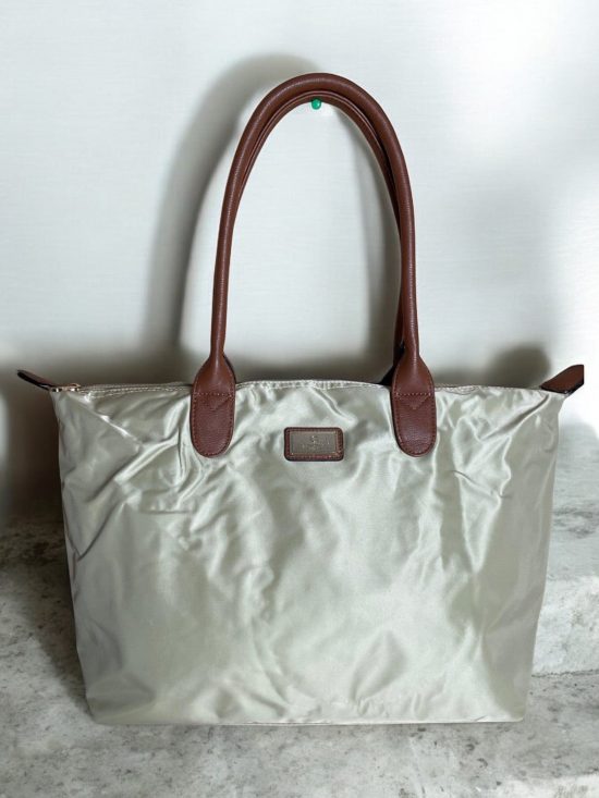 Sac à main fourre-tout couleur écru irisé