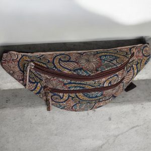 Sac banane en liège motifs « bariolés » - 2 poches