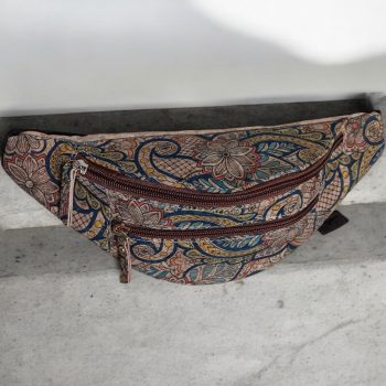 Sac banane en liège motifs « bariolés » - 2 poches