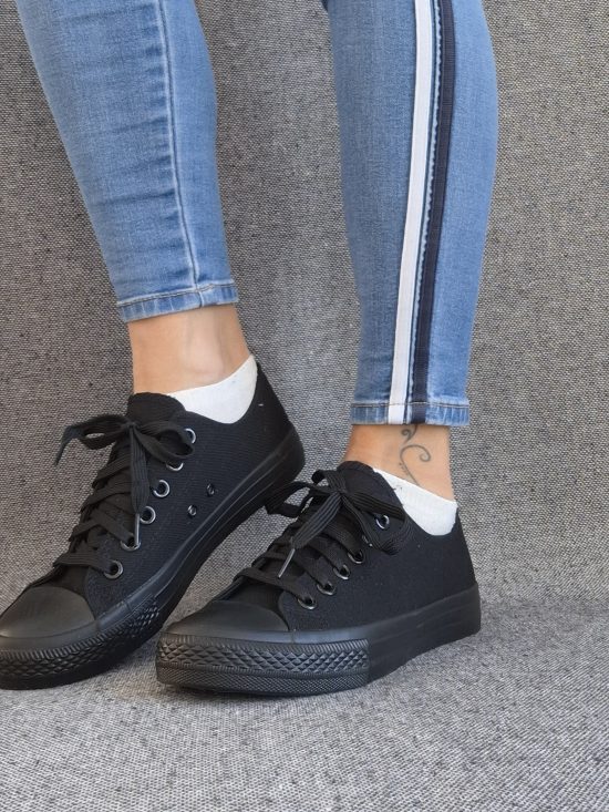 Chaussures baskets basses noir type converse