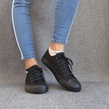 Chaussures baskets basses noir type converse