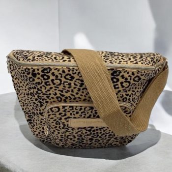 Sac banane en coton léopard camel marron La Ptite Cachottiere
