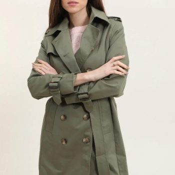 Attrait Paris - Manteau trench style couleur kaki - Le Petit Placard