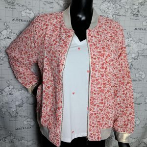 Bombers fleuri rouge/orangé - Le Petit Placard