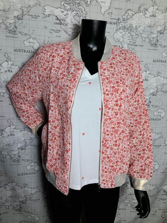 Bombers fleuri rouge/orangé - Le Petit Placard