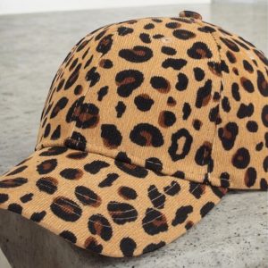 Casquette imprimé léopard beige foncé - Le Petit Placard