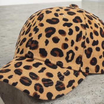Casquette imprimé léopard beige foncé - Le Petit Placard