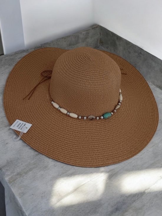 Chapeau type capeline couleur Marron brun - Le Petit Placard