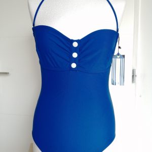 Maillot de Bain 1 Pièce Bleu Bustier bretelles amovibles Petit Bateau - Le Petit Placard