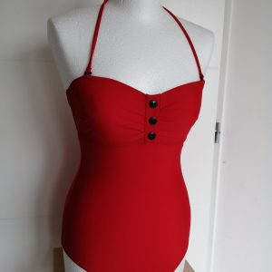 Maillot de Bain 1 Pièce Rouge Bustier bretelles amovibles Petit Bateau - Le Petit Placard