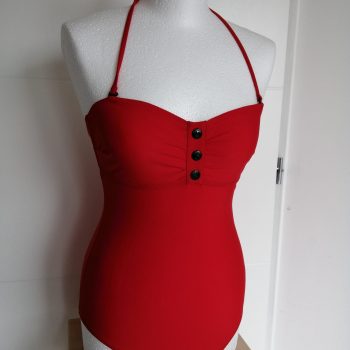 Maillot de Bain 1 Pièce Rouge Bustier bretelles amovibles Petit Bateau - Le Petit Placard