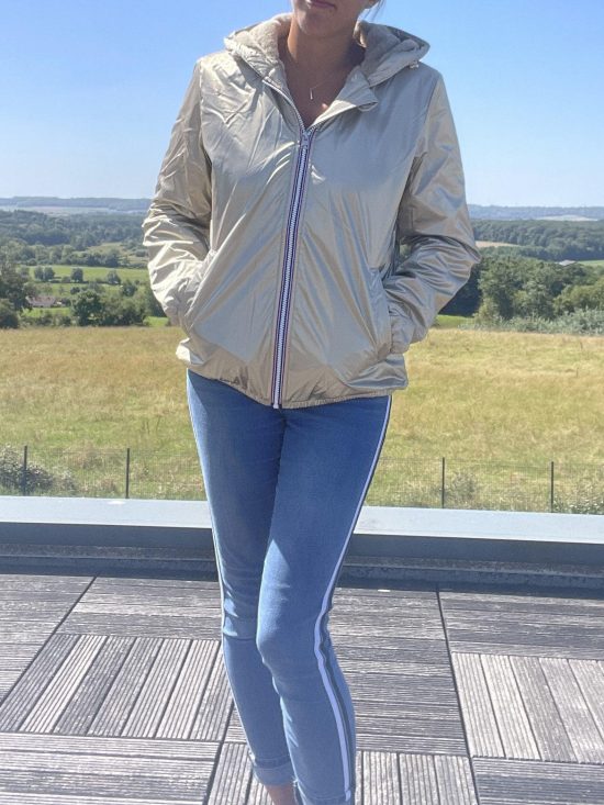 Manteau court fourré imperméable Marque Laura Jo Doré - Le Petit Placard