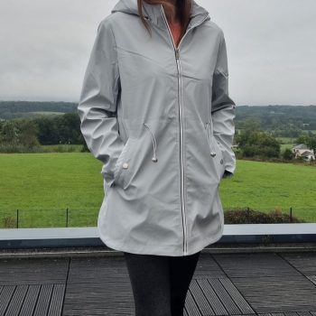 New Lolo - Manteau mi long léger imperméable gris - Le Petit Placard