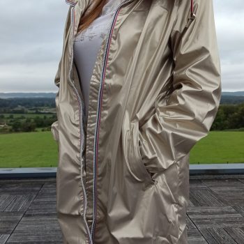 Parka manteau imperméable long fine doublure Laura Jo Doré - Le Petit Placard