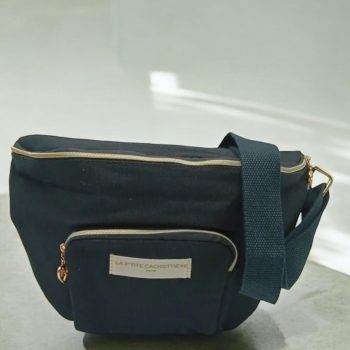 Sac banane en coton noir « La Ptite cachottière » - Le Petit Placard