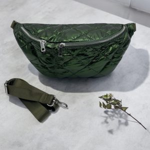 Sac banane XL matelassé effet doudoune kaki - Le Petit Placard