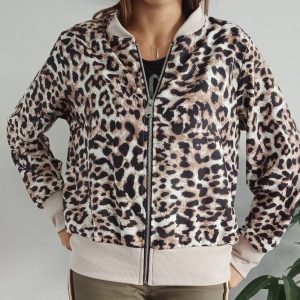 Veste imprimé léopard zippée - Le Petit Placard